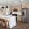 Kitchen with island and modern appliances at Annett luxury apartments in Atlanta, GA.