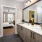 Bathroom with large counter and two sinks at Annett luxury apartments in Atlanta, GA.