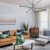 living area that includes ample seating spaces and bright lighting